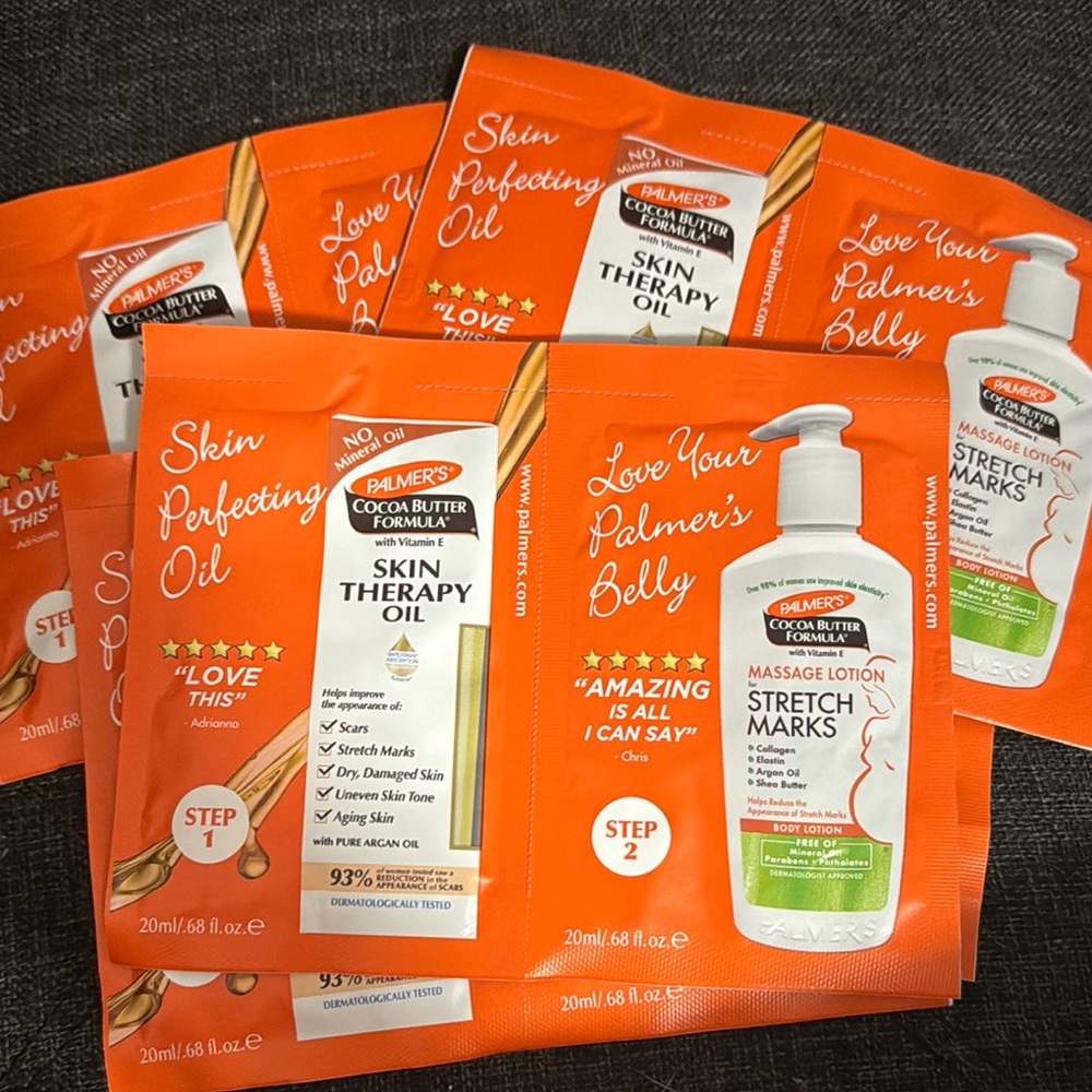 Skin Therapy Oil and Stretch Marks Lotion Set - Orange 5 packs +3free